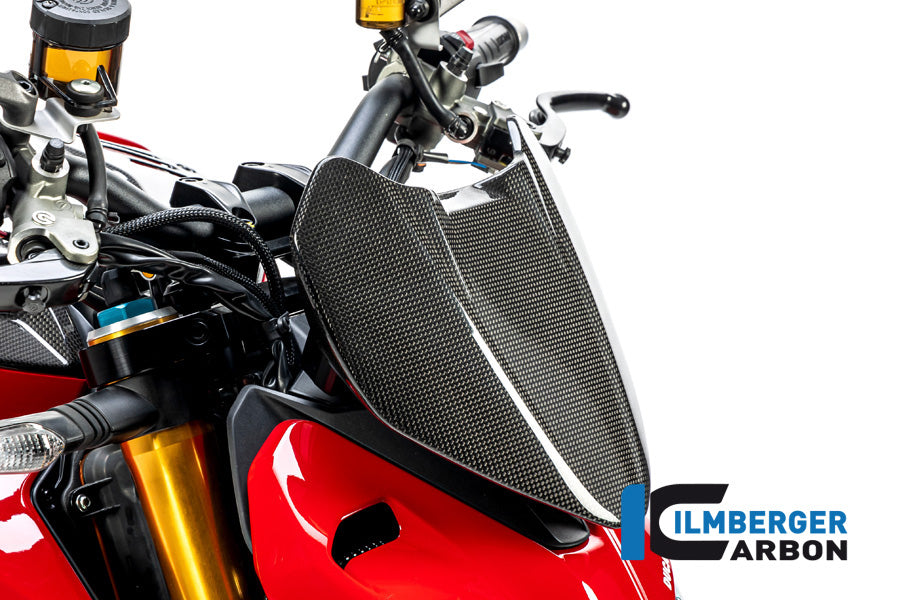 Ilmberger Carbon Instrument Cover Windshield V4 Ducati Streetfighter - Gloss