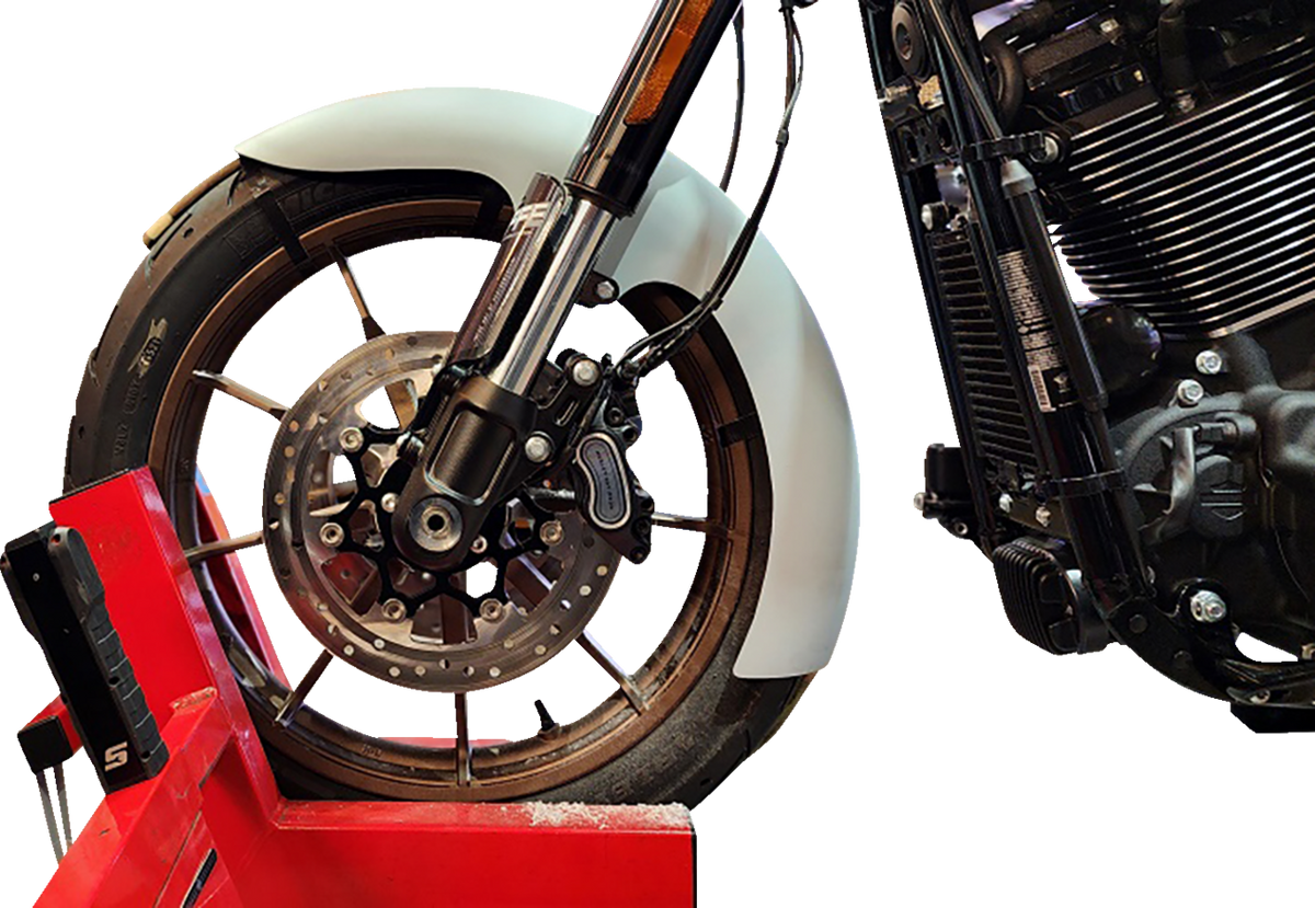 Paul Yaffe Bagger Nation Sport Front Fender - 19" Wheel - Black Inverted Fork Adapter - HD Softail