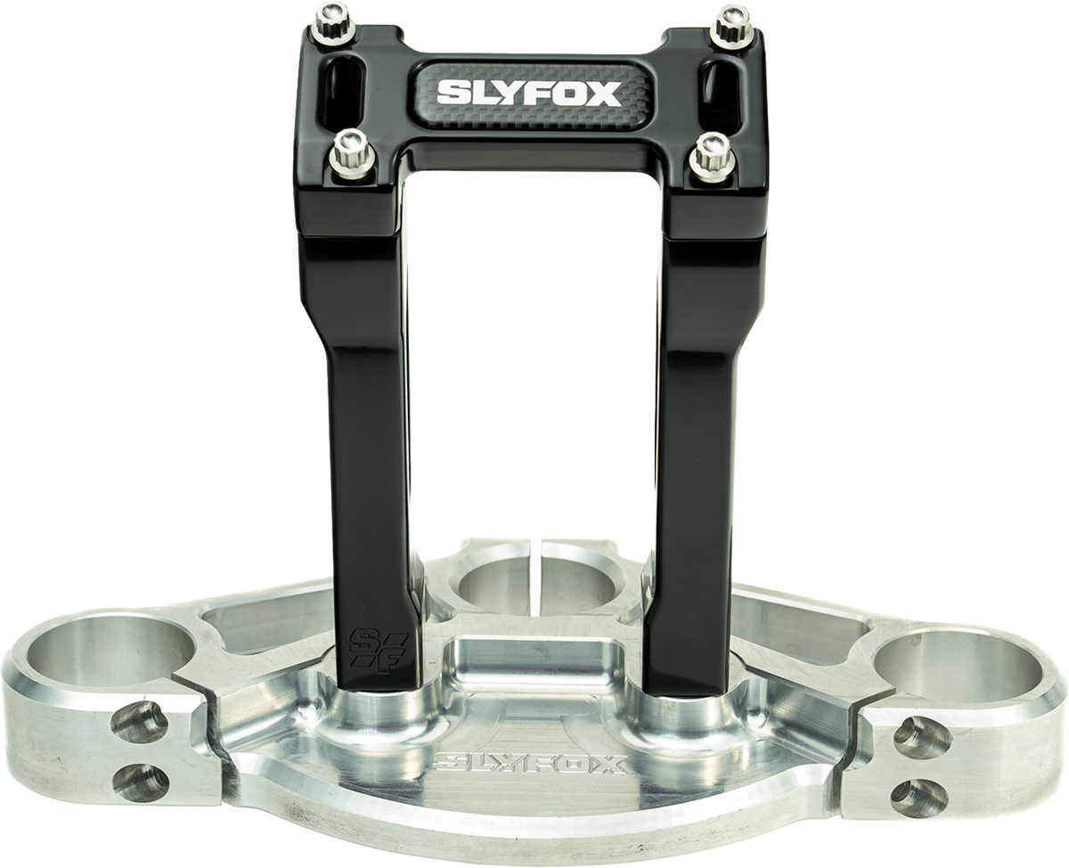 Slyfox Handlebar Riser Kit - Straight - 1-1/8" Clamping - 6" Rise - Black