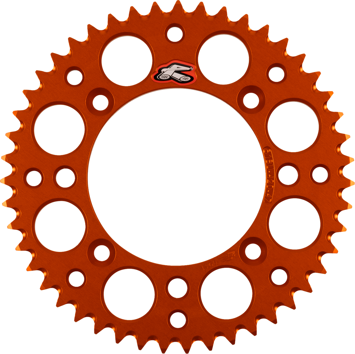 Renthal Rear Sprocket - Aluminum - 47 Tooth - Orange - Gas Gas/Husqvarna/KTM