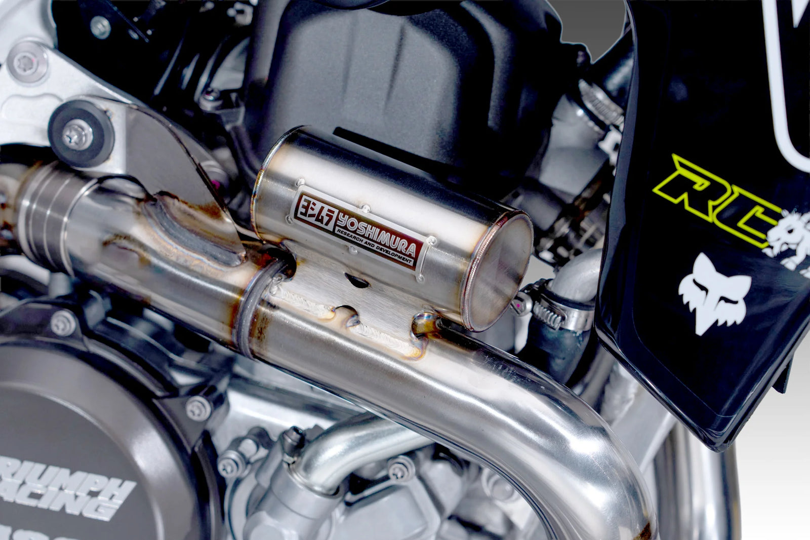 Yoshimura TF450 2025-26 RS-12 Stainless Full Exhaust, W/ Aluminum Muffler