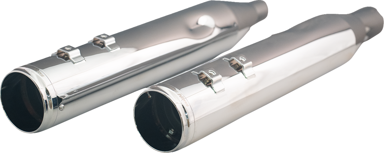 Khrome Werks 4-1/2" HP-Plus® Slip-On Mufflers With Race Tip - Chrome - M8