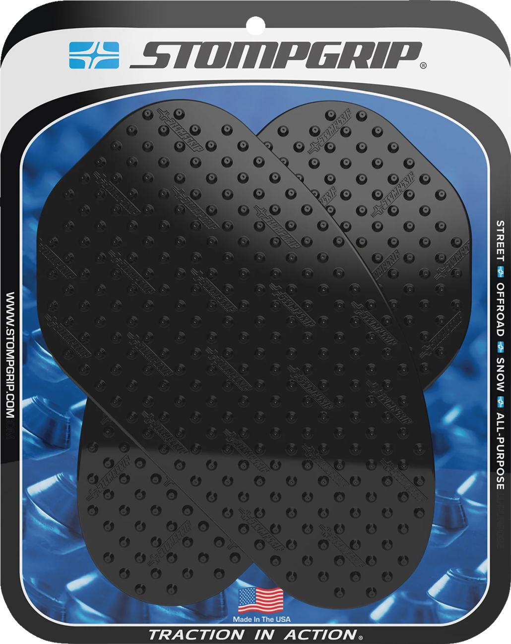 StompGrip Tank Grips - Volcano - Large - Black - Universal