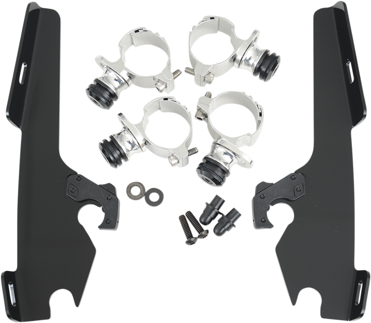 Memphis Shades Batwing Trigger Lock Mounting Kit - VT 750/1100 - Black