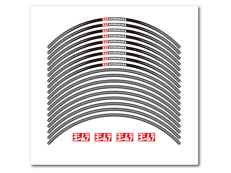 Yoshimura 17 Inch Wheel Rim Sticker Type-A - Gray
