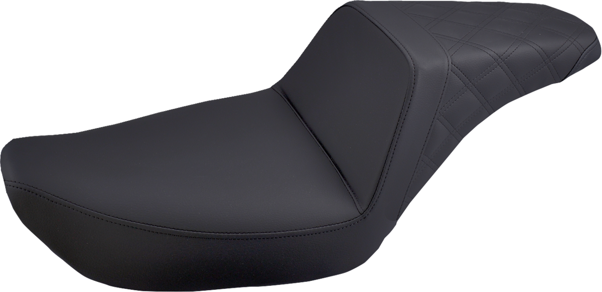 Saddlemen Step-Up Seat - Rear Lattice Stitched - Black - FXD