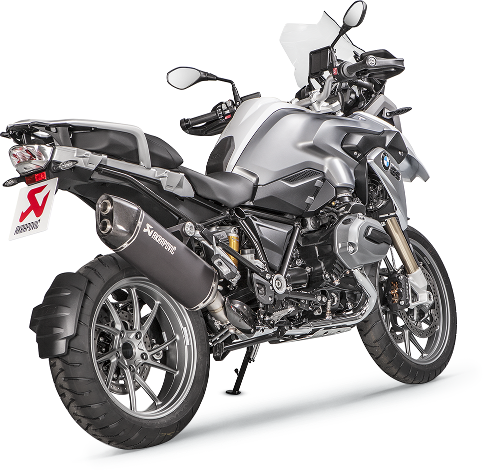 Akrapovic Slip-On Line Muffler - Black - Titanium - R1200GS/Adventure