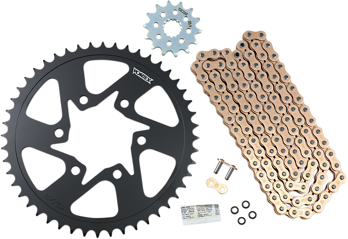 Vortex Chain And Sprocket Kit - HFRS - Gold - Kawasaki Z650/RS