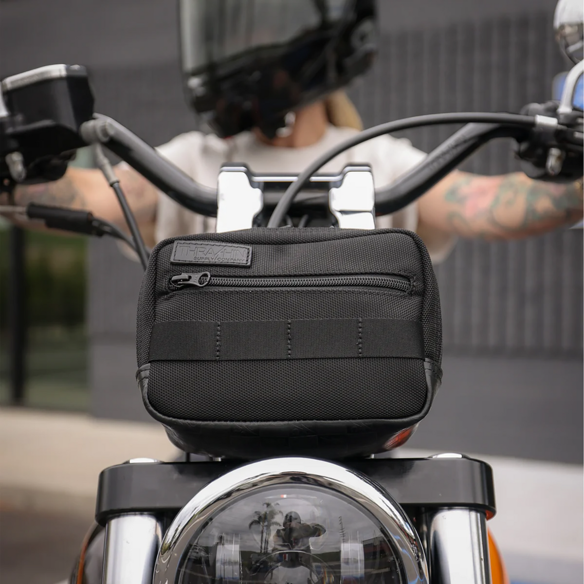 Thrashin Supply CO. Crossbody Handlebar Bag - Black / Pink