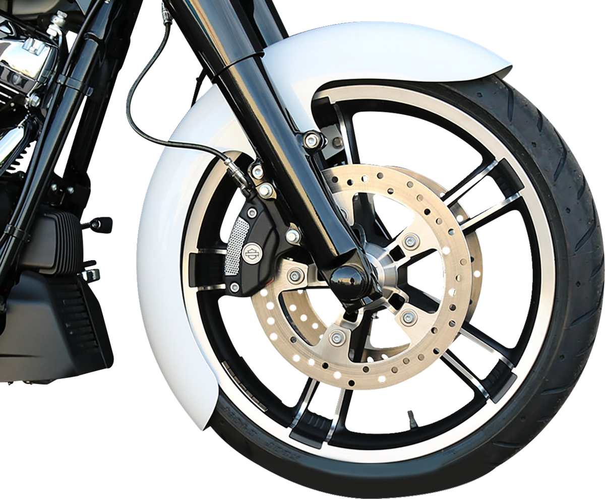 Paul Yaffe Bagger Nation Thicky Front Fender - OEM 16"-19" Wheel - With Satin Adapters - HD Touring/Trike