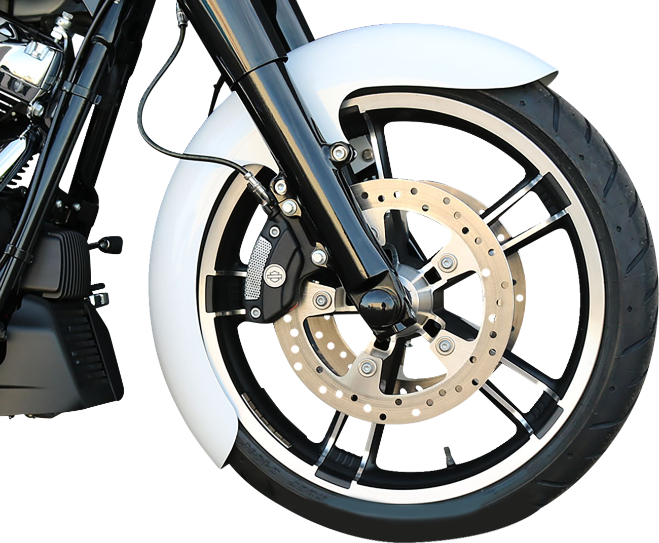 Paul Yaffe Bagger Nation Thicky Front Fender - OEM 16"-19" Wheel - With Satin Adapters - HD Touring/Trike