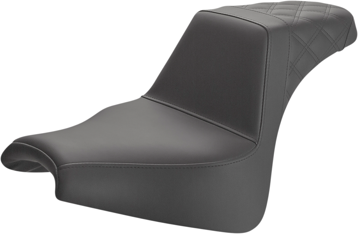 Saddlemen Step-Up Seat - Rear Lattice Stitch - Black - FXFB