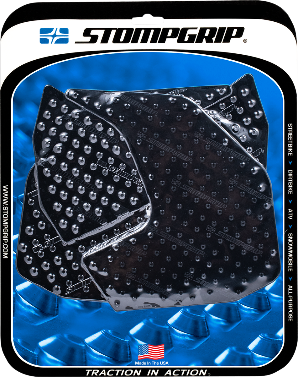 StompGrip Tank Grips - Volcano - Black - Yamaha - FZ/MT '14-'20