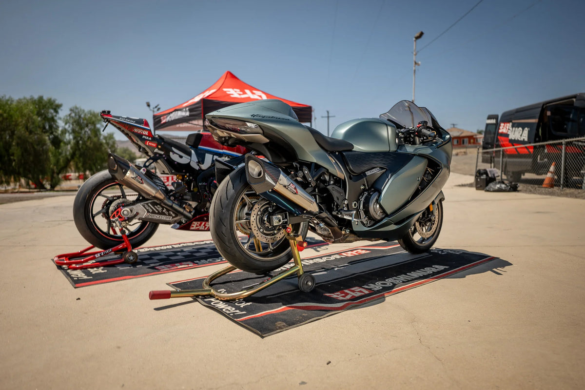 Yoshimura HAYABUSA 2021-26 Race R-11sq-R Dual Stainless Slip-On Exhaust, W/ Titanium Mufflers