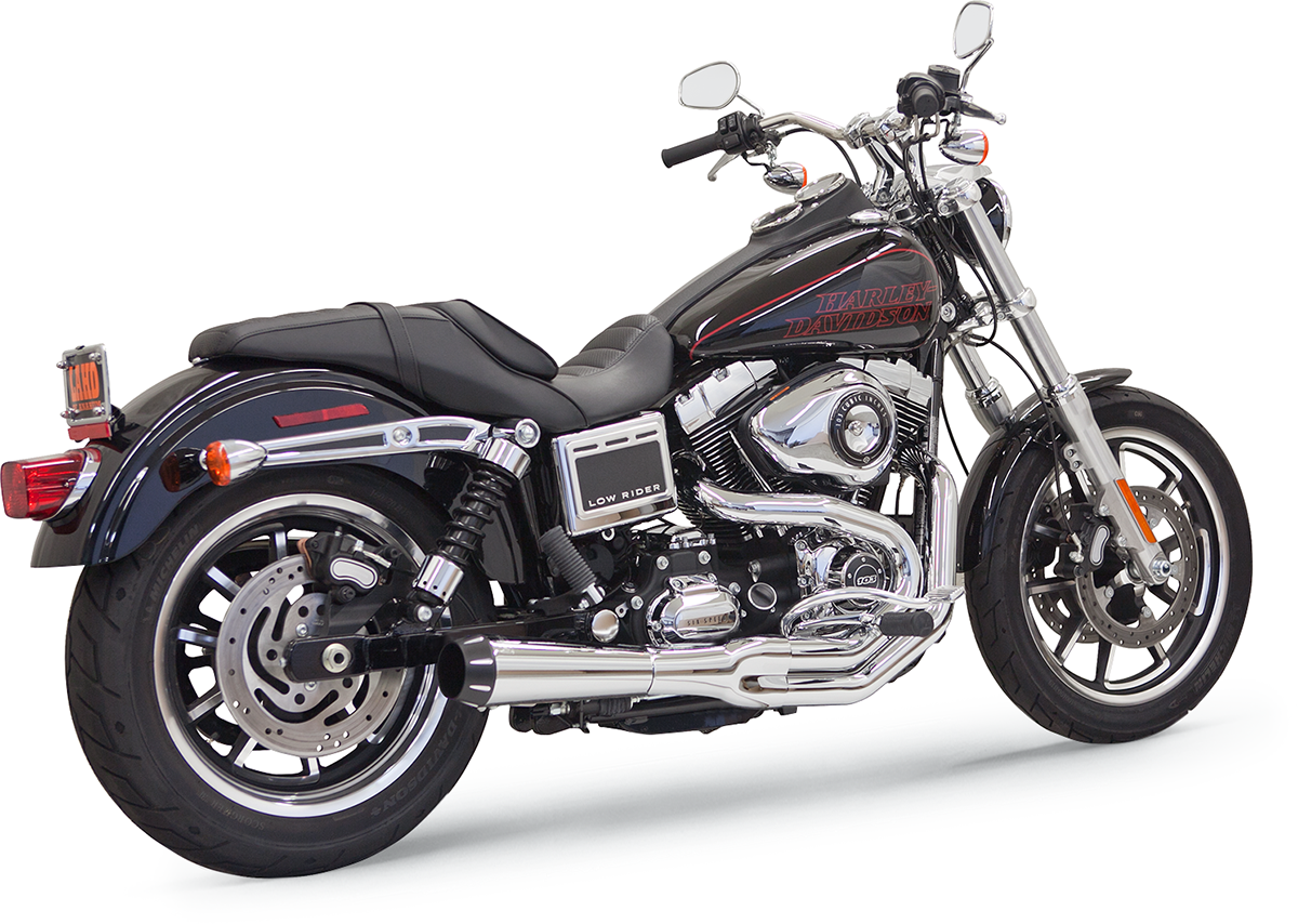 Bassani Xhaust Mega Power Exhaust - Chrome - FXD/FXDWG With Mid/Forward Controls