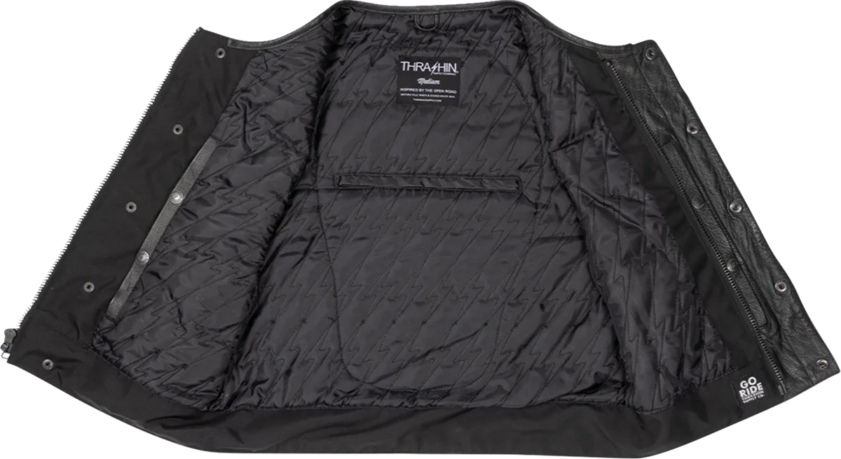 Thrashin Supply CO. Encinal Leather Shorty Riding Vest