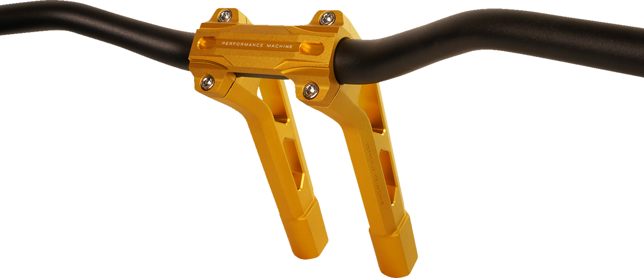 Performance Machine (PM) Phatbar & Riser Kit - Internal Wiring - 9" - Gold Ops