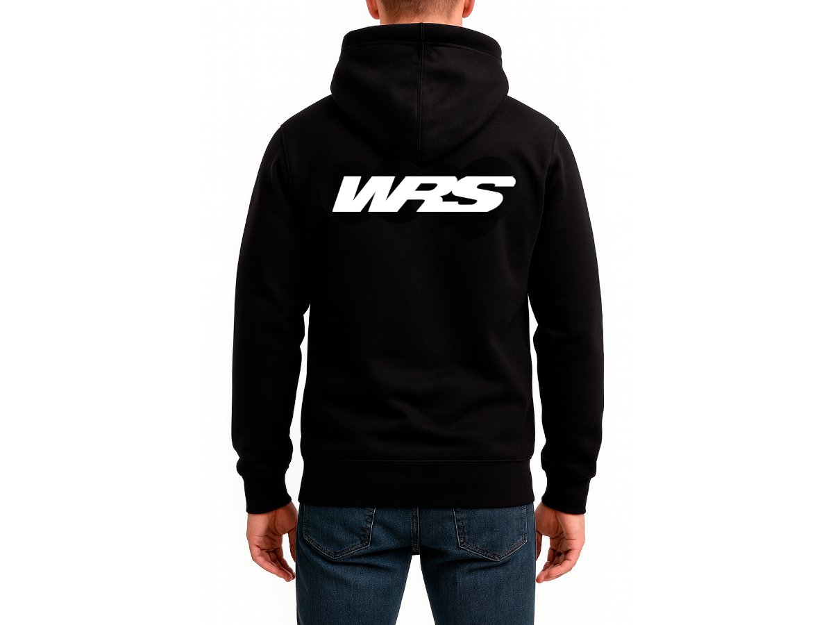 WRS Original Zip-Up Hoodie 100% Cotton White Logo