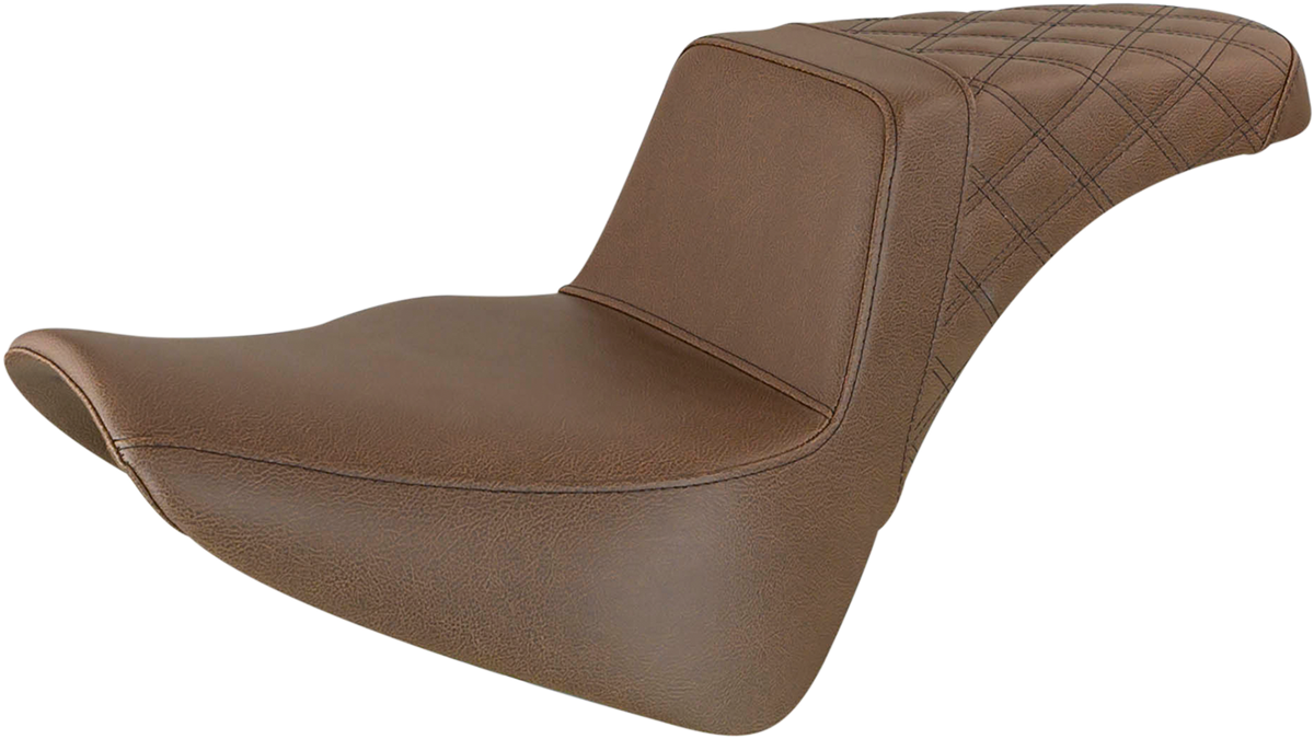 Saddlemen Step-Up Seat - Rear Lattice Stitch - Brown