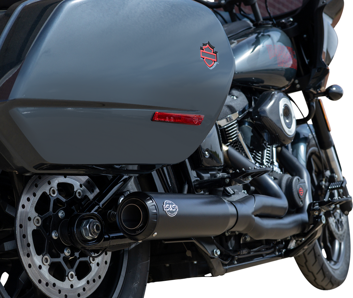 S&S Cycle 2-Into-1 Qualifier Exhaust System - Race Only - Guardian Black