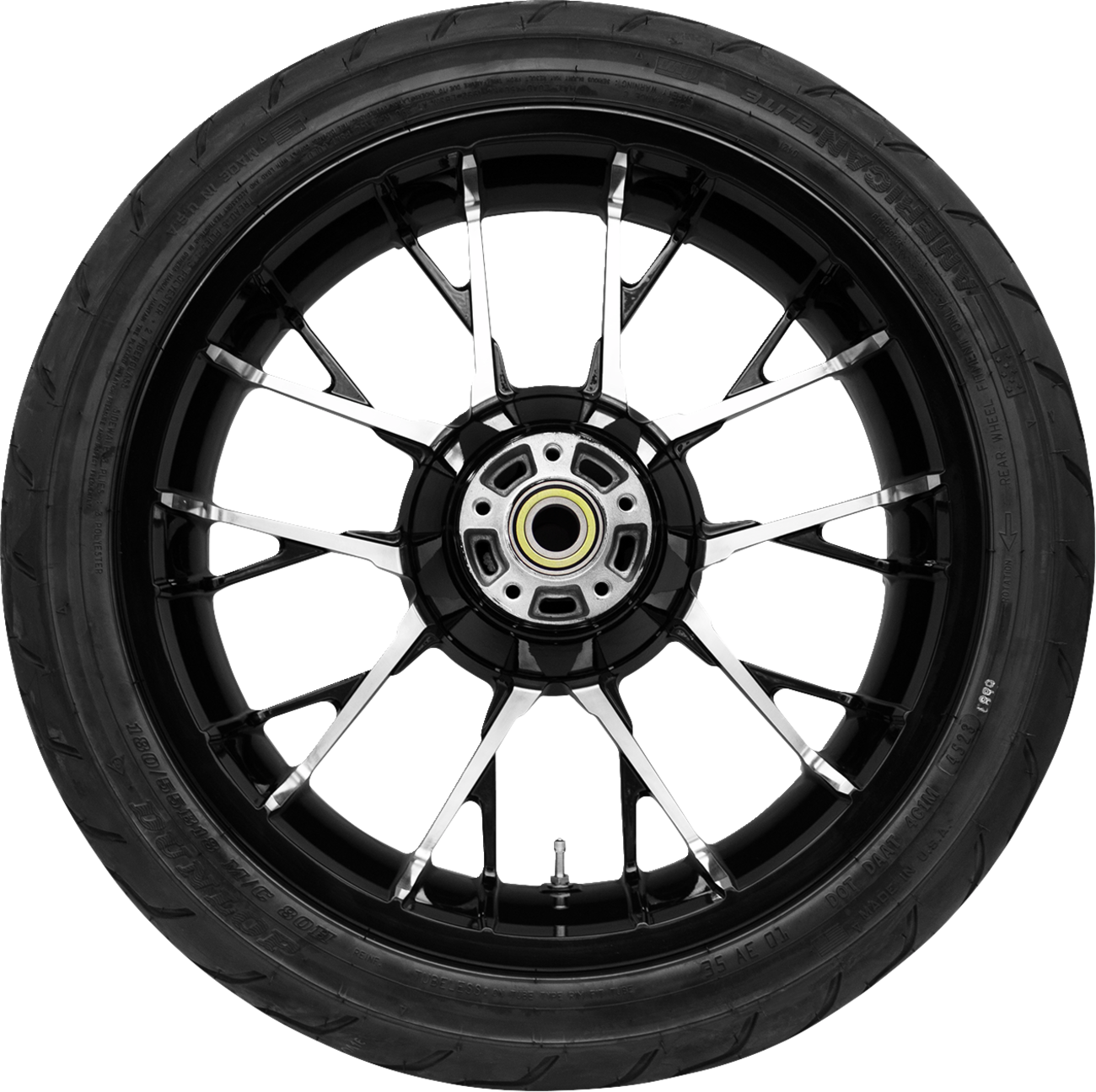 Coastal Moto Marlin Rear Wheel - Black Cut (18") | Dunlop Tire (180/55b18)