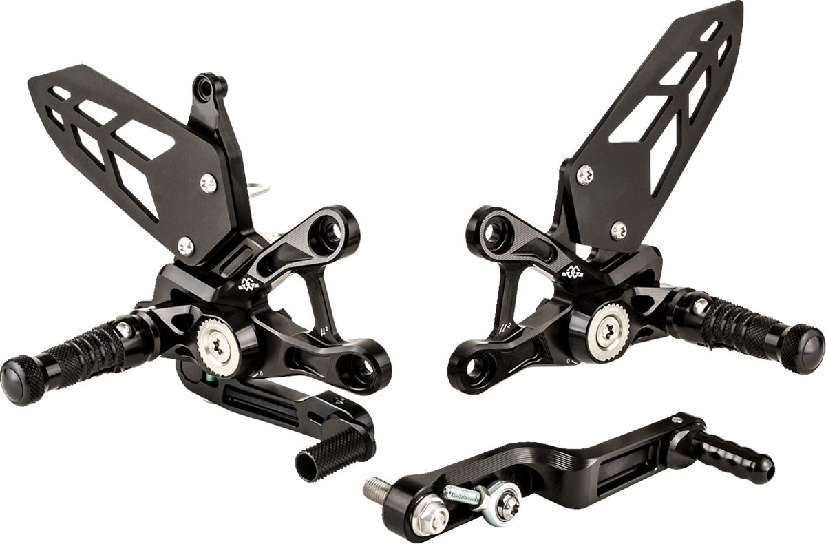 Gilles Tooling MUE2 Rearset - Black - Suzuki