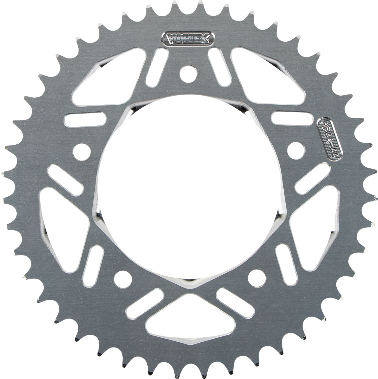 Vortex Aluminum Sprocket - Silver - Rear - 44 Tooth