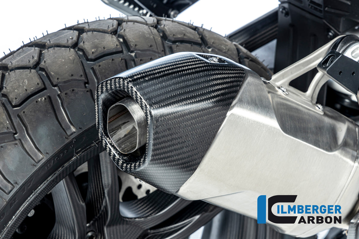 Ilmberger Carbon Exhaust End Cap Protector BMW R 1300 GS - Matte / Twill