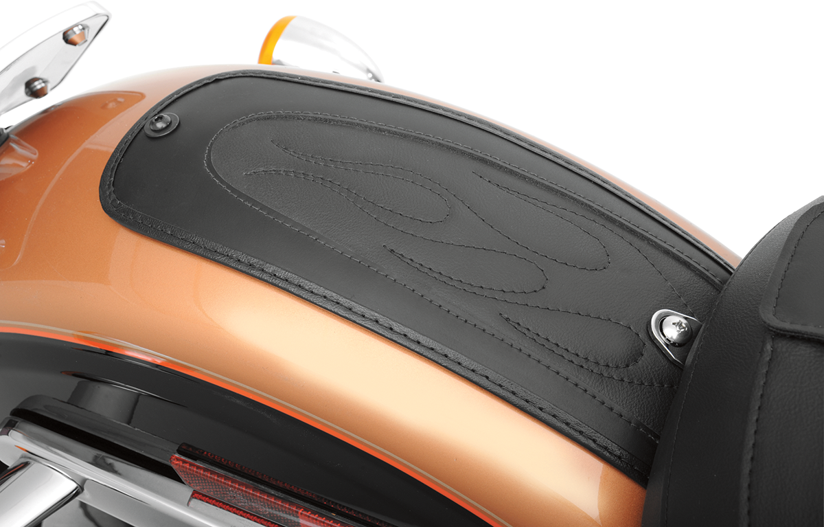 Drag Specialties Seats Fender Skin - Flame Stitched Automotive-Grade Vinyl Center