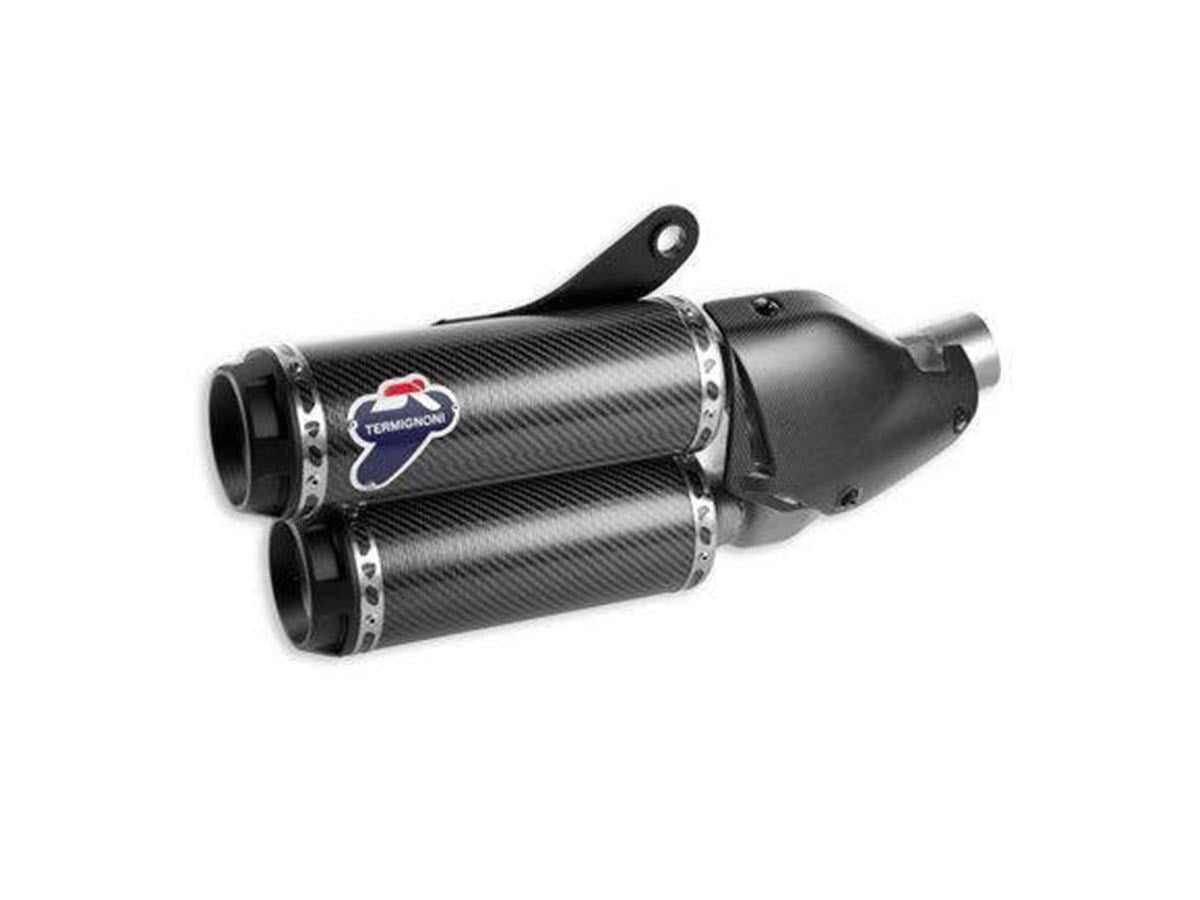 038CR - PAIR OF TERMIGNONI CARBON RACING SILENCERS DUCATI MONSTER 1200 2017-2021