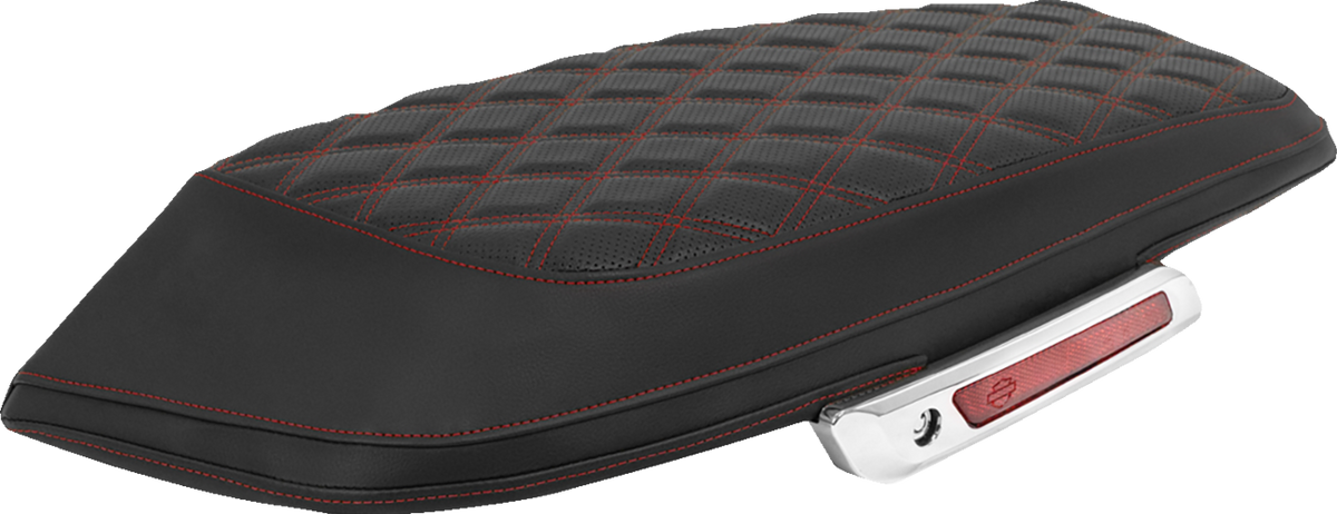 Saddlemen Saddlebag Lid Covers - Lattice - Red Stitch - FLH/FLT '23-'25