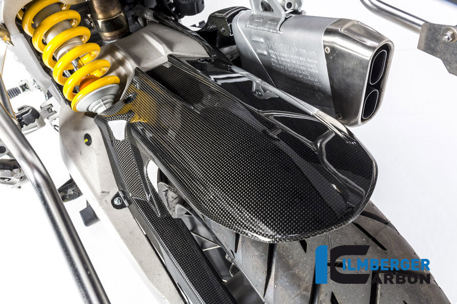 Ilmberger Carbon Rear Hugger Including Upper Chain Guard Ducati MTS 1200 2016 Enduro - Gloss
