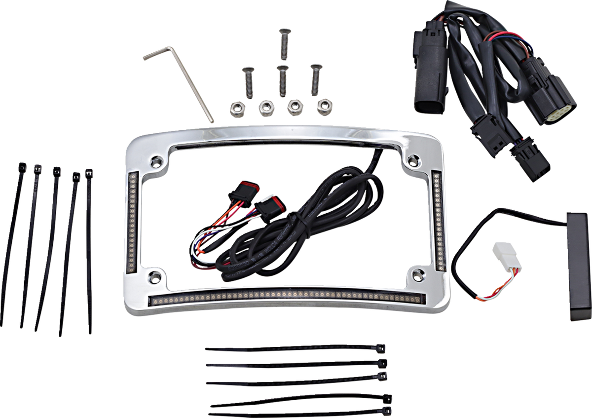 Custom Dynamics Radius License Plate Frame - Chrome