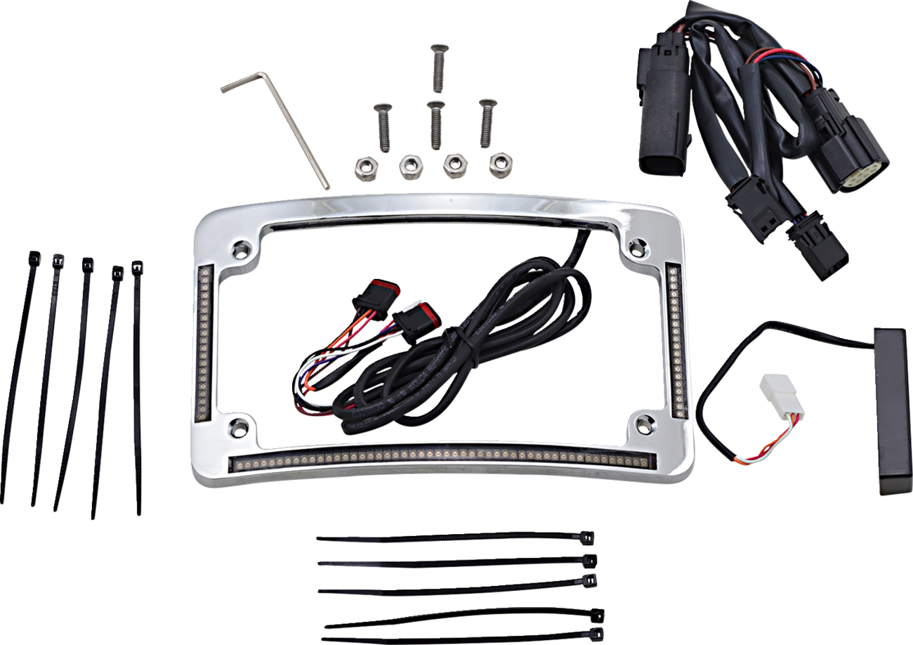 Custom Dynamics Radius License Plate Frame - Chrome