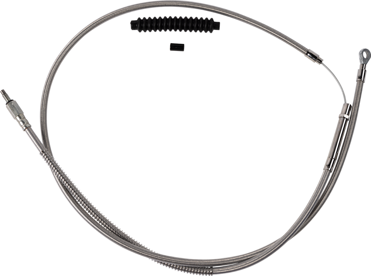 Barnett High-Efficiency Stainless Steel Clutch Cable For Harley-Davidson - +8" - '21-'24 FL