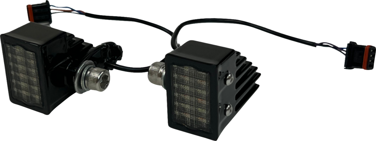 Custom Dynamics LED Turn Signals - Front - Gloss Black
