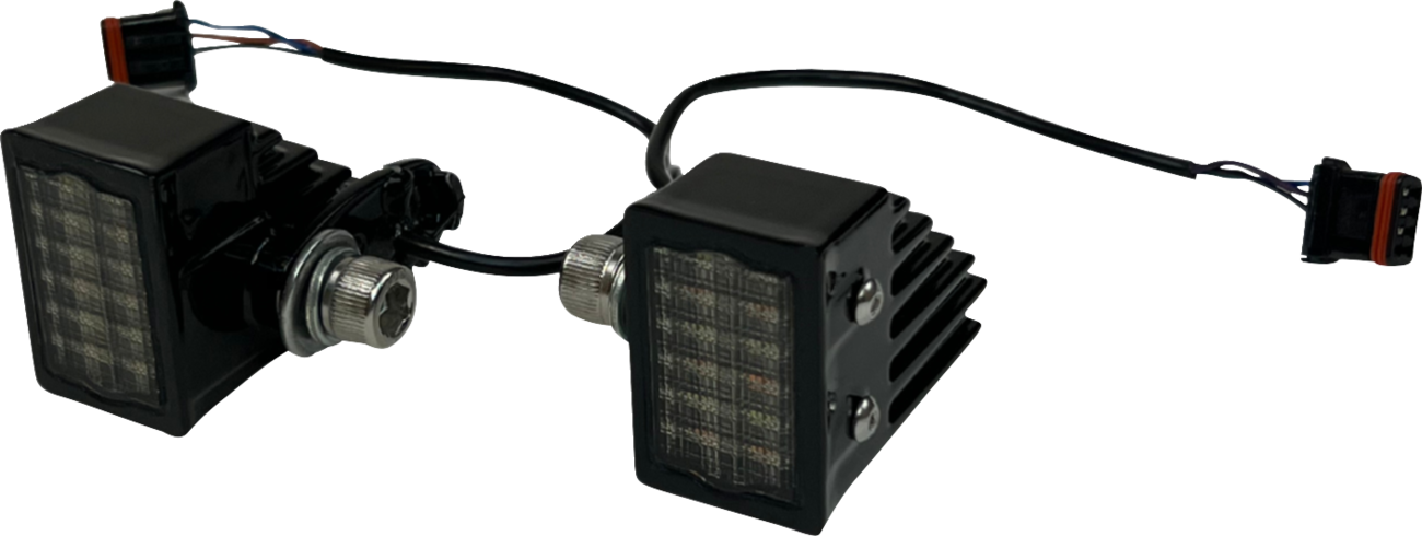 Custom Dynamics LED Turn Signals - Front - Gloss Black