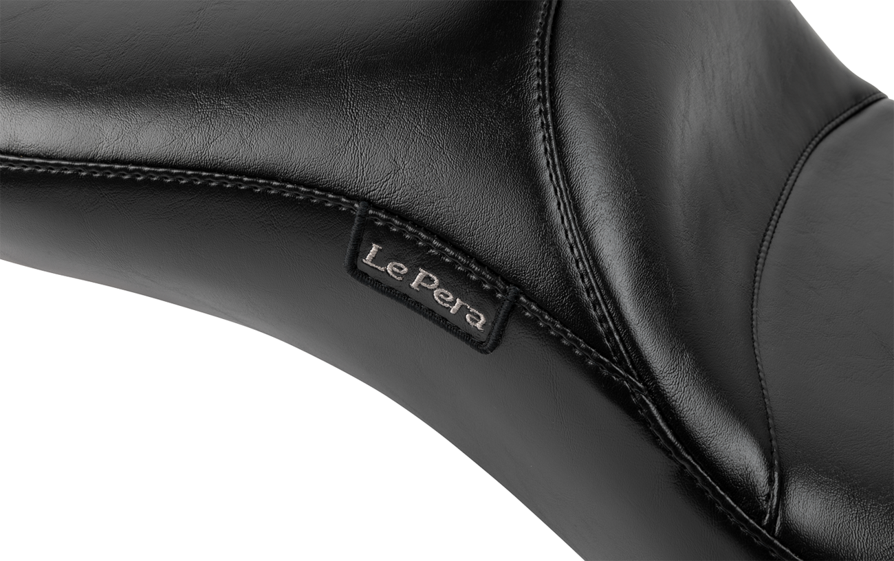 Le Pera Maverick Daddy Long Legs Seat - With Backrest - Smooth - FLH/FLT '23-'25
