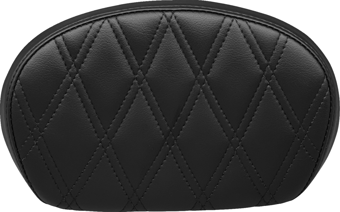 Le Pera Sissy Bar Pad - Medium - Double Diamond - Dull Black