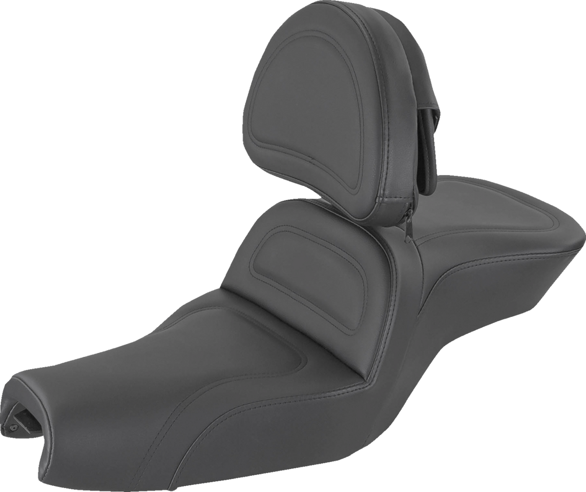 Saddlemen Seat - Explorer™ - With Backrest - Stitched - Black - XL '04-'20