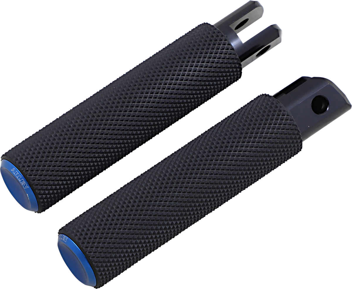Arlen NESS Knurled Foot Pegs - Blue - FX/FL '18-'25