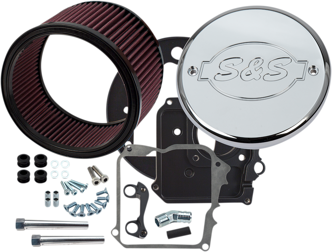 S&S Cycle Air Cleaner Kit With Cover - S&S Logo - Chrome