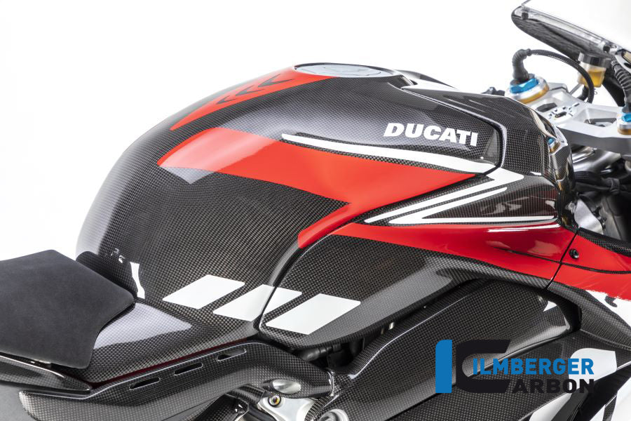 Ilmberger Carbon Upper Tank Cover Ducati Panigale V4 Racing - Gloss