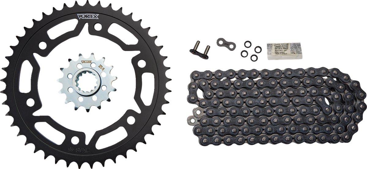 Vortex Chain And Sprocket Kit - HFRS - Black - Honda CBR 600 RR