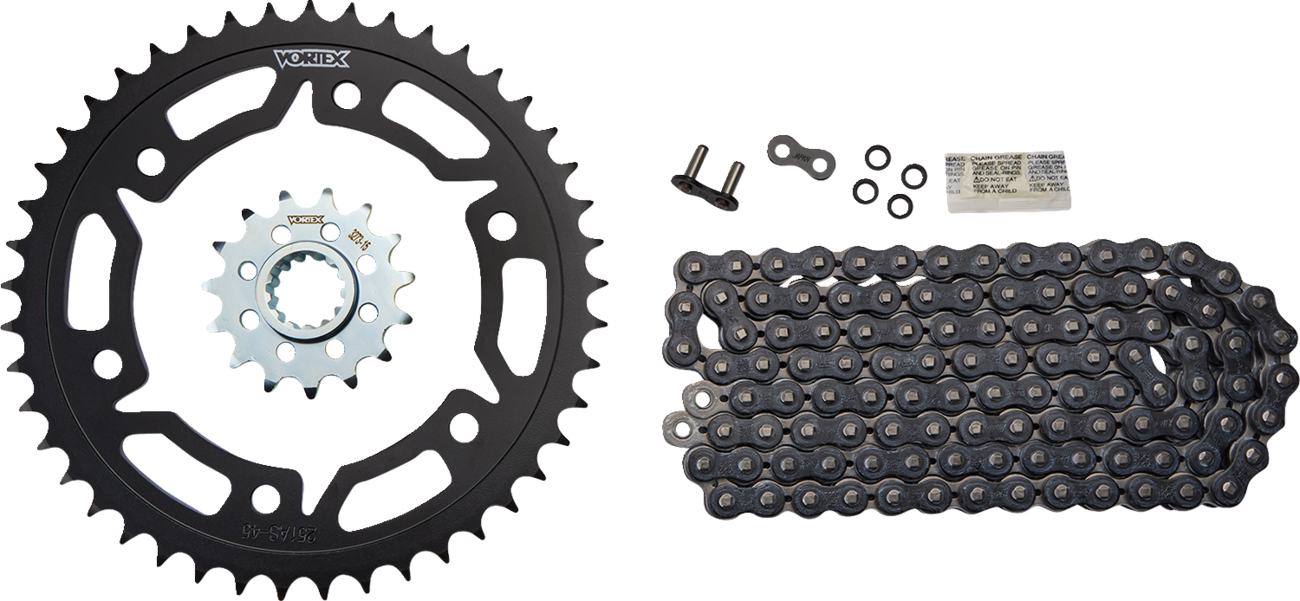 Vortex Chain And Sprocket Kit - HFRS - Black - Honda CBR 600 RR