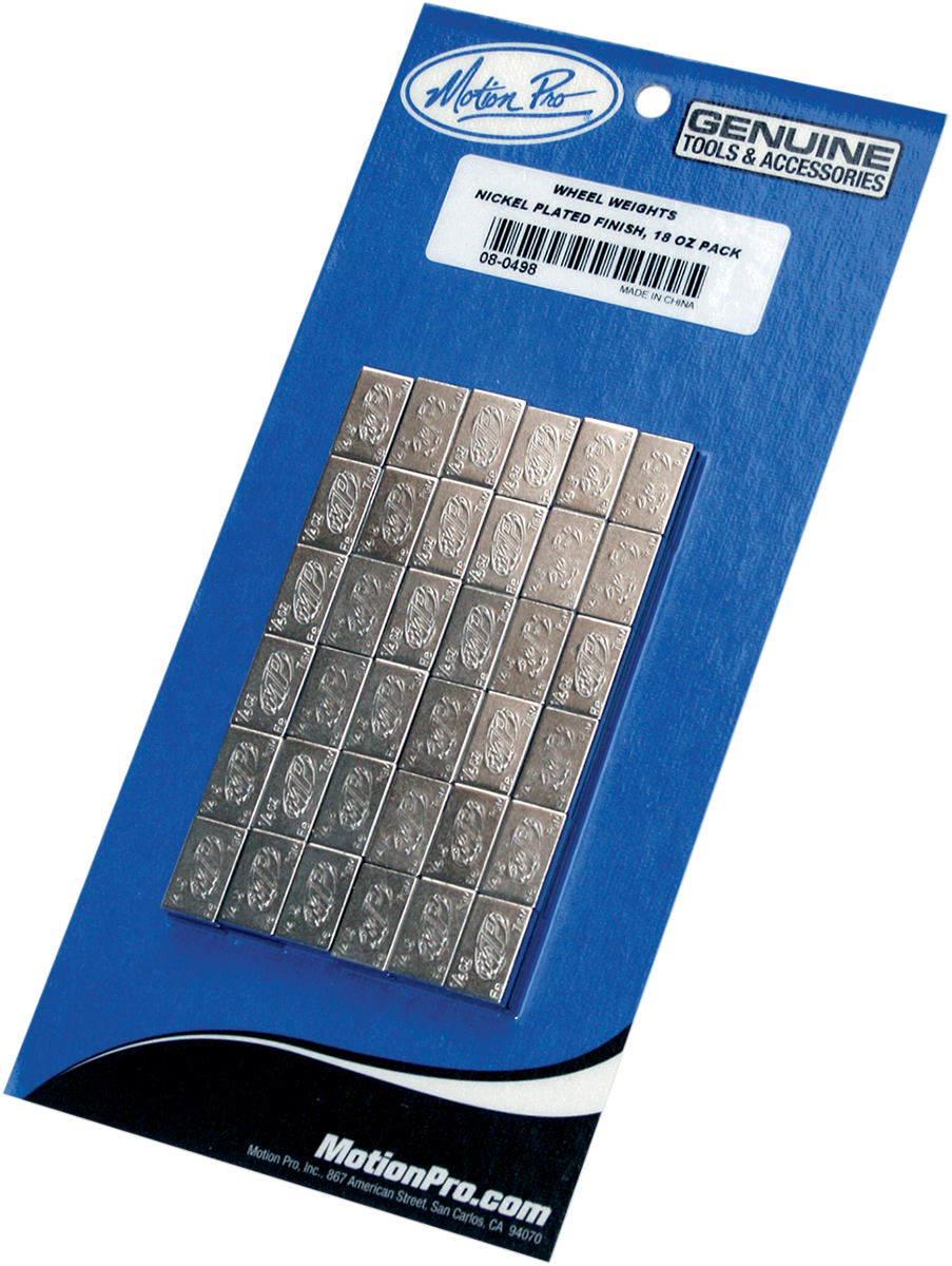 Motion Pro Wheel Weights - Adhesive Stick-On - Nickel - 1/4 Oz - 72 Pack