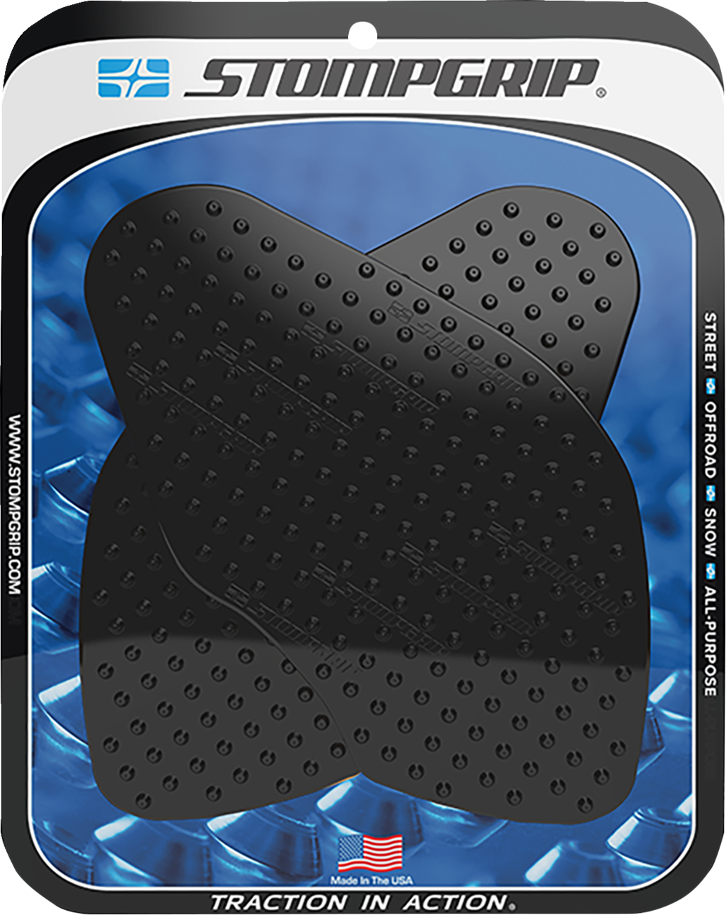 StompGrip Tank Grips - Volcano - Black - Suzuki - V-Strom '19-'22