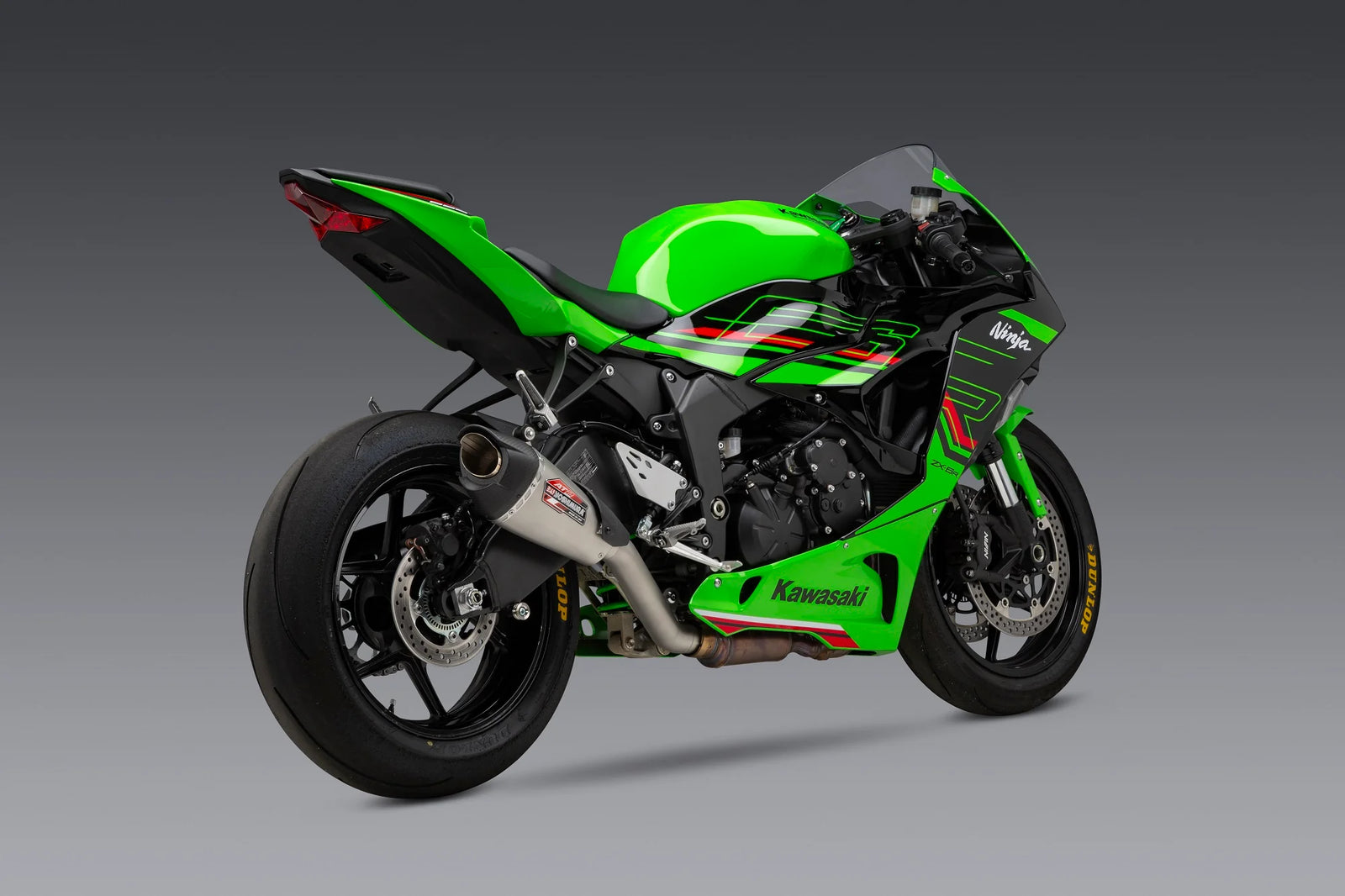 Yoshimura ZX-6R 2019-26 AT2 Stainless 3/4 Exhaust, W/ Stainless Muffler