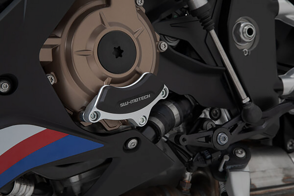 SW-Motech Engine Case Protector - Black/Silver - BMW - S1000 R | M1000 RR