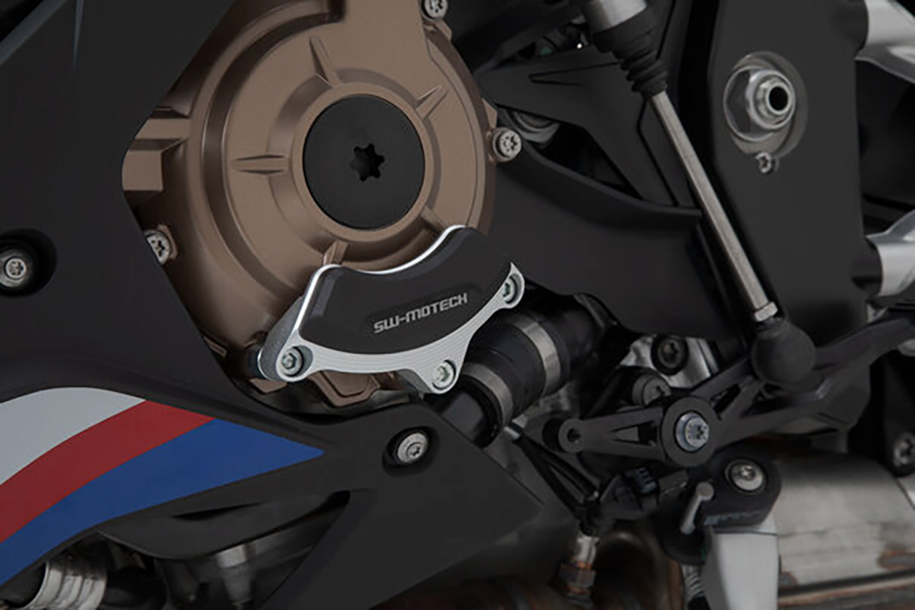 SW-Motech Engine Case Protector - Black/Silver - BMW - S1000 R | M1000 RR